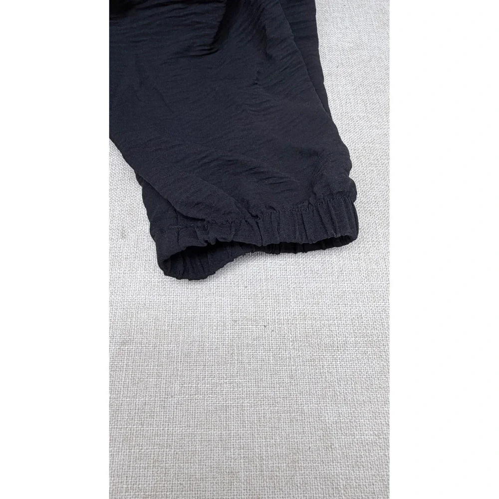 As U Wish Black Textured Sleeveless Jumpsuit XL NWT Utility Jogger Belted